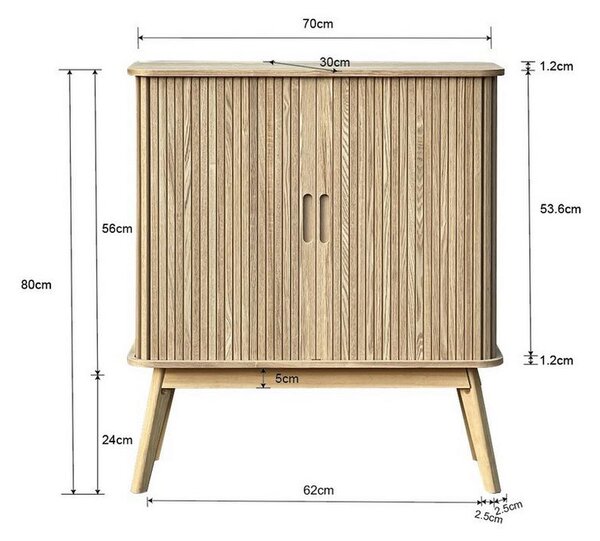 Komoda Skandy dyha/MDF