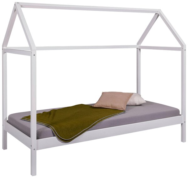 DĚTSKÁ POSTEL SE STŘÍŠKOU, 90/200 cm, bílá MID.YOU - Online Only dětské postele, Online Only
