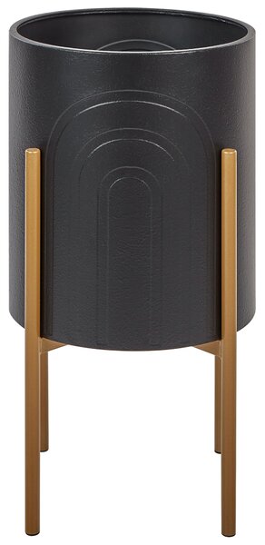 Květináč na stojanu SEROTINA Kov 32 cm Černá