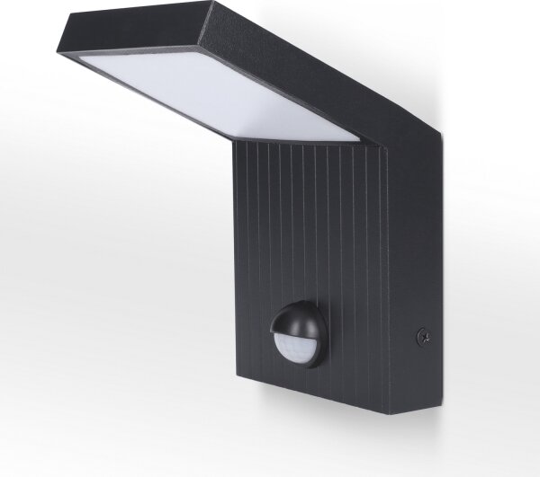 Brilagi - LED Venkovní nástěnné svítidlo se senzorem RIANO LED/8W/230V antracit