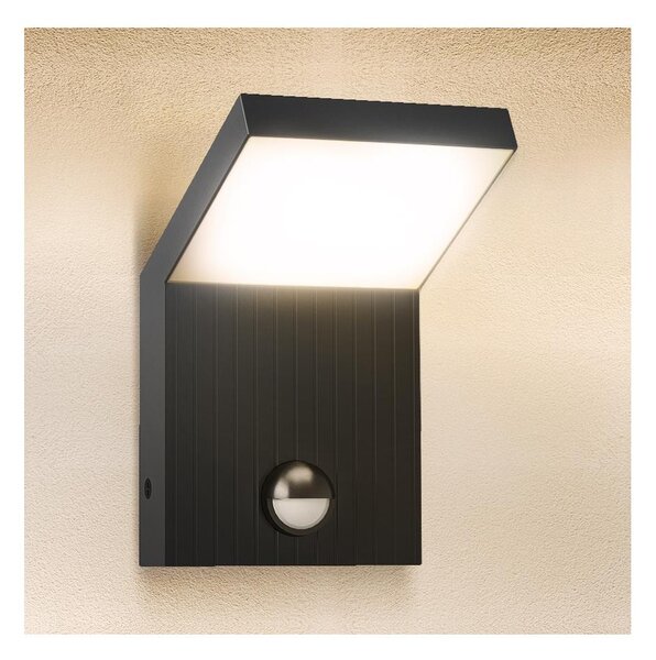 Brilagi - LED Venkovní nástěnné svítidlo se senzorem RIANO LED/8W/230V antracit