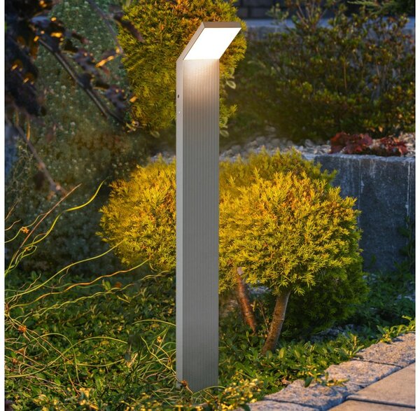Brilagi - LED Venkovní lampa RIANO LED/8W/230V stříbrná IP65 80 cm
