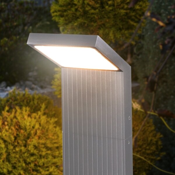 Brilagi - LED Venkovní lampa RIANO LED/8W/230V stříbrná IP65 80 cm