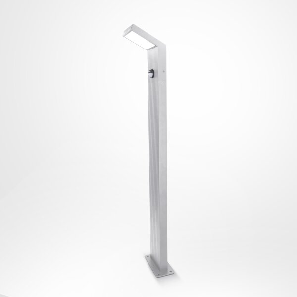 Brilagi - LED Venkovní lampa se senzorem RIANO LED/8W/230V stříbrná IP65 80 cm