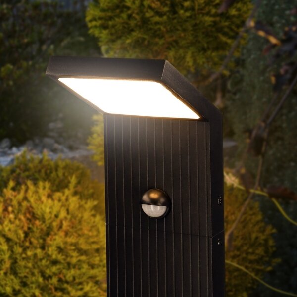 Brilagi - LED Venkovní lampa se senzorem RIANO LED/8W/230V antracit IP65 80 cm