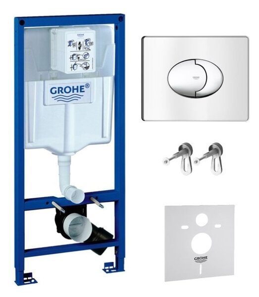Sada podomítkový WC modul Grohe Rapid SL 38539001, splachovací tlačítko Grohe Skate 38506000