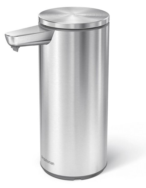 Bezdotykový ocelový dávkovač mýdla v matně stříbrné barvě 266 ml – simplehuman