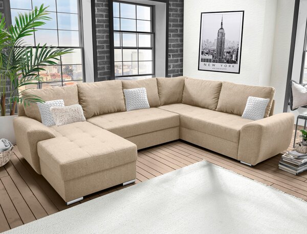 SEDACÍ SOUPRAVA, textil, béžová Livetastic - Sedací soupravy, Online Only