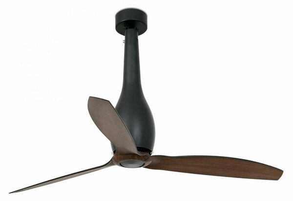 FARO ETERFAN, černá/dřevo, stropní ventilátor s DC motorem