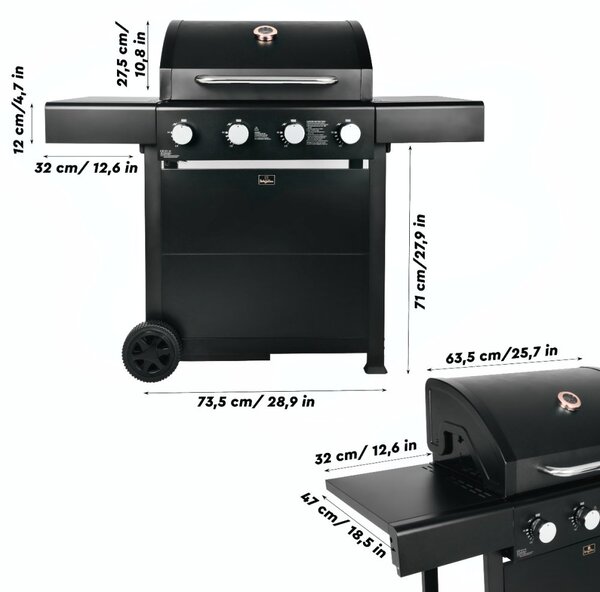 Plynový gril Outdoor 4 hořáky