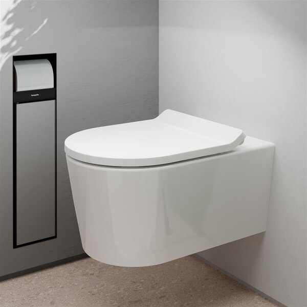 Hansgrohe EluPura S záchodová mísa závěsná bez splachovacího kruhu bílá 60193450