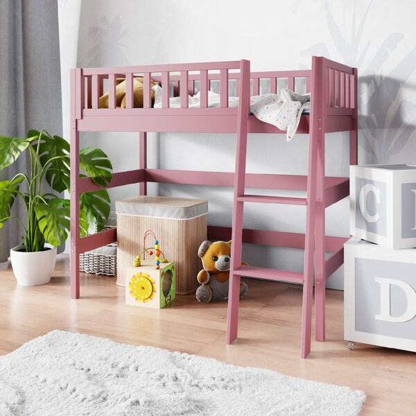 Vyvýšená postel Maxim 160x80 cm Barva: bez laku, Strana schodů: pravá