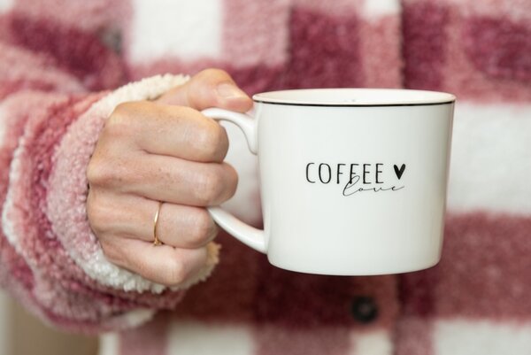 Keramický hrnek se srdíčkem Coffee Love z kolekce Happy and Smile – 12x8x7 cm / 275 ml