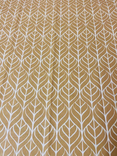 Povlečení bavlněné Leaf hnedý 200x140cm+90x70cm TiaHome