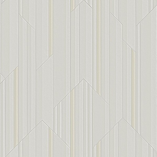 Luxusní šedo-béžová geometrická vliesová tapeta na zeď, Z34923, Elie Saab 2