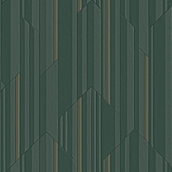 Luxusní zelená geometrická vliesová tapeta na zeď, Z34921, Elie Saab 2