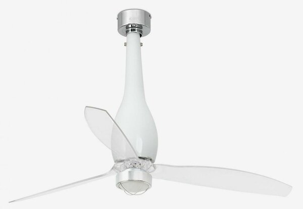 FARO ETERFAN M LED, bílá/transparentní, stropní ventilátor s DC motorem