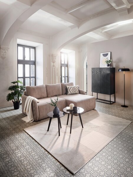 ROHOVÁ SEDAČKA, textil, béžová Carryhome - Sedací soupravy