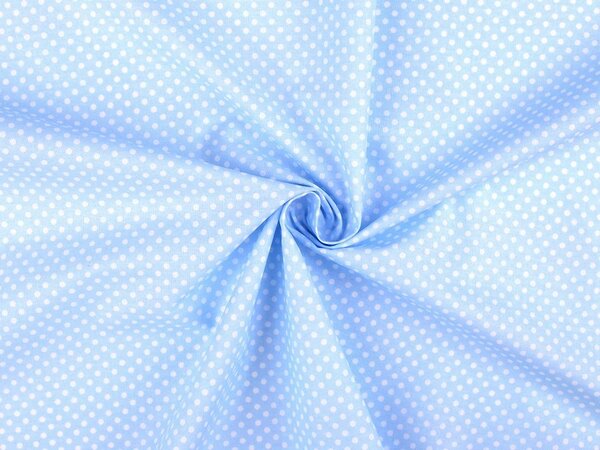 Bavlněná látka puntík - 8 (349) modrá sv