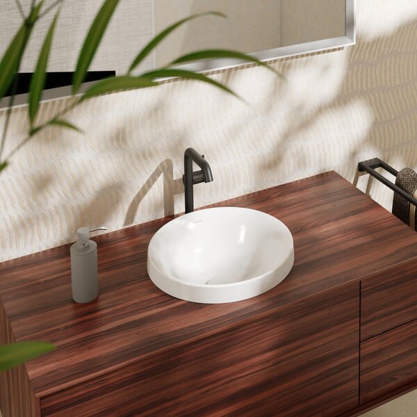 Hansgrohe Xuniva S umyvadlo 40x40 cm kulatý zápustný bílá lesk 60155450