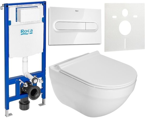 Sada záchodová mísa Roca Hebe A34H138000, podomítkový WC modul Roca Duplo One A890070020, A890195000, A890063000