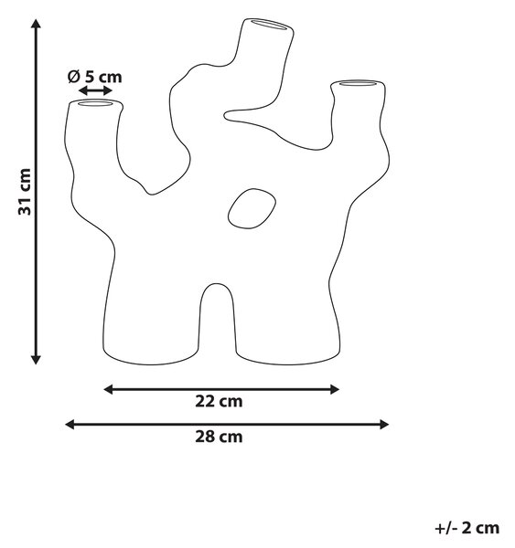 Váza na květiny BARBUS Kamenina 31 cm Hnědá
