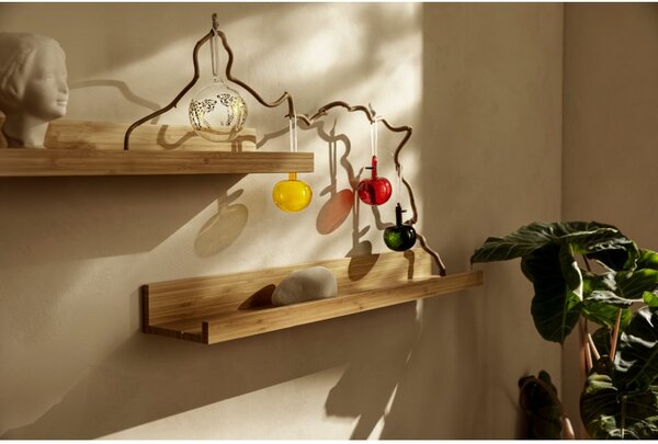 Skleněné ozdoby jablíčka OTC iittala žlutá 3 ks *