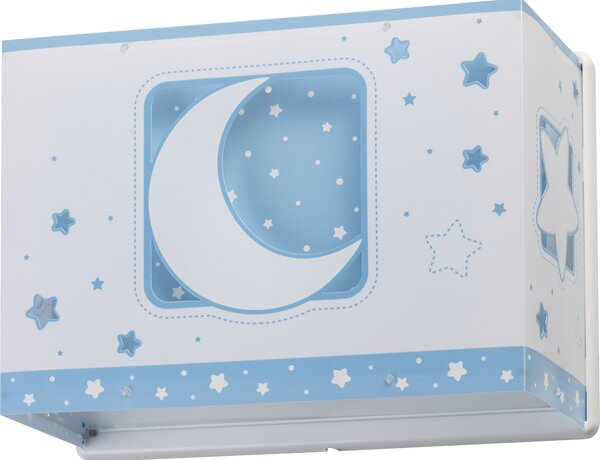 Dalber 63238T MOONLIGHT blue - Dětské nástěnné svítidlo s kabelem do zásuvky + Dárek LED žárovka (Dětské nástěnné svítidlo v modré barvě)