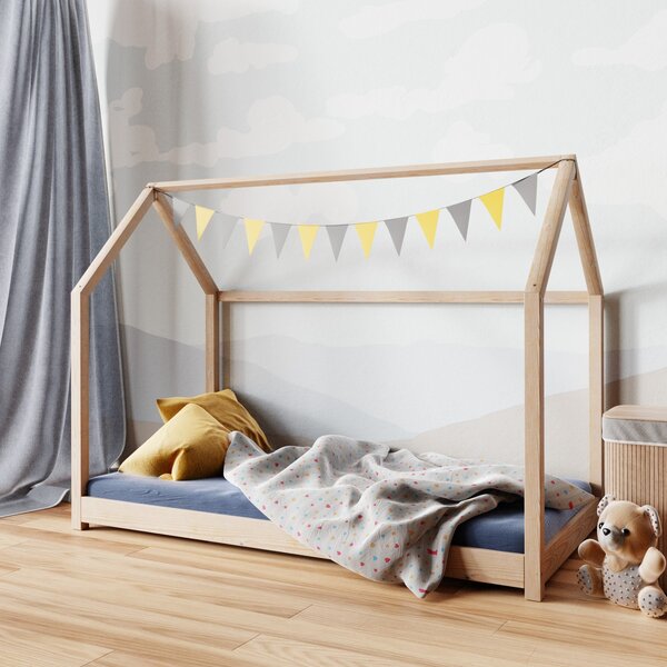 Domečková postel Lilien 160x80 cm Barva: přírodní, Prodloužení nožiček: ne