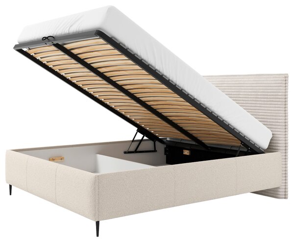 ČALOUNĚNÁ POSTEL, 140/200 cm, přírodní barvy MID.YOU - Postele s úložným prostorem, Online Only