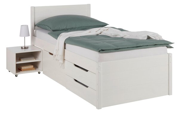 POSTEL S ÚLOŽNÝM PROSTOREM, 90/200 cm bílá Zandiara - Jednolůžkové postele, Online Only