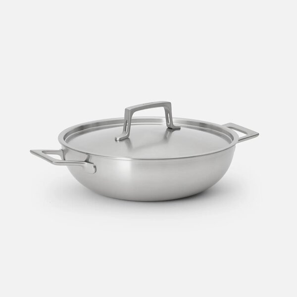 Fabini Kónická tegame pánev Lucca 4.0 Pro, ø 28 cm (3,5 l) - Nerezová beznýtová pánev z vícevrstvé nerezové oceli s poklicí