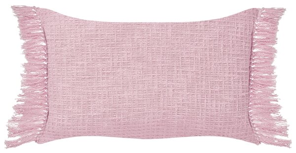 Sada 2 dekorativních polštářů TANSY Bavlna 40 x 60 cm Růžová Bez vzoru