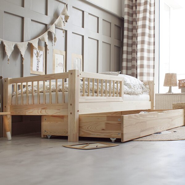 Dětská postel Basic se šuplíkem Velikost spací plochy: 120x60, Barva: přírodní dřevo