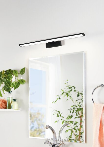 Eglo 98908 PANDELLA 1 - LED černé světlo do koupelny k zrcadlu IP44, 60cm (LED koupelnové svítidlo nad zrcadlo v černé barvě)