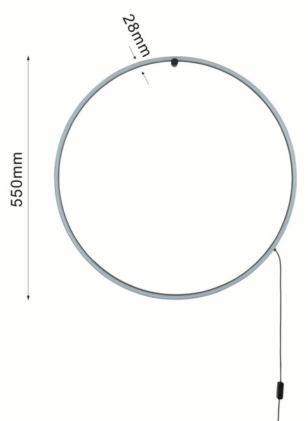 GeeTi Nástěnné svítidlo Scopello 18W 1800lm 2700-6000K černá