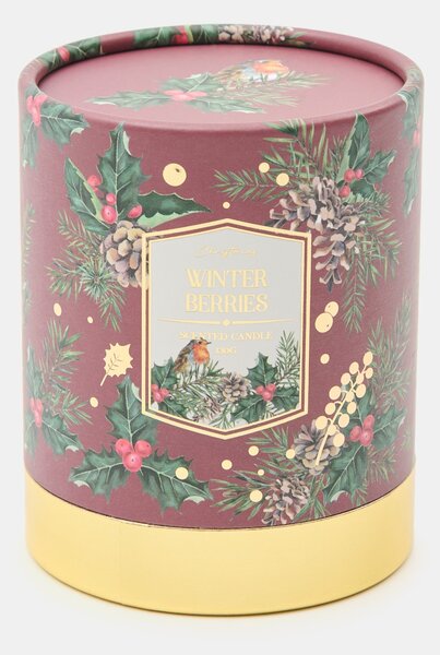 Sinsay - Vánoční vonná svíčka Winter Berries - světle fialová