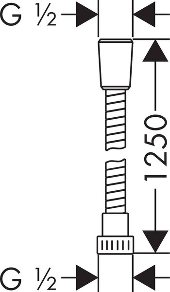 Hansgrohe Metaflex sprchová hadice 125 cm chrom 28262000