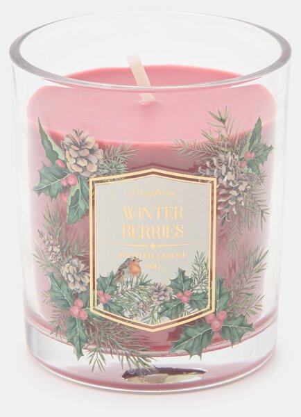Sinsay - Vánoční vonná svíčka Winter Berries - světle fialová