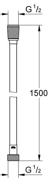Grohe Vitalio Flex Silver sprchová hadice 150 cm chrom 27505001