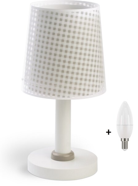Dalber 80221B VICHY - Dětská stolní lampička + Dárek LED žárovka (Stolní šedá lampička pro děti )