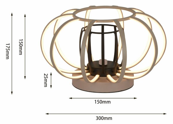GeeTi Stolní lampa Salo 18W 1800lm 3000K béžová