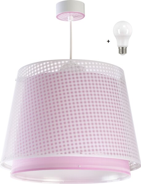 Dalber 80222S VICHY - Dětské závěsné svítidlo pro holčičky + Dárek LED žárovka (Dětský růžový lustr )