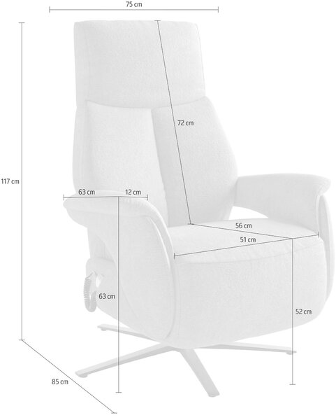 RELAXAČNÍ KŘESLO, textil, šedohnědá Sit & More - Online Only křesla & taburety, Online Only