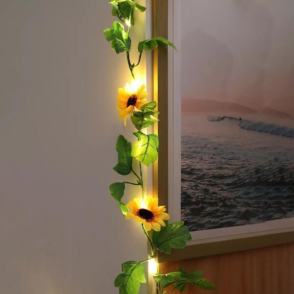 LED světelný řetěz 2 m - slunečnice