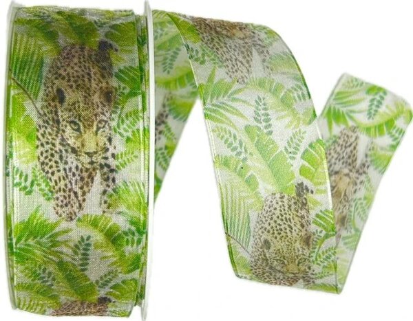 Stuha taftová LEOPARD transparentní A 40mm x 20m (9,-Kč/m)
