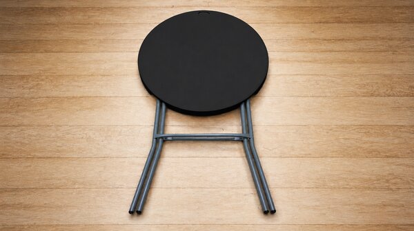 Skládací bistro stolek Ø 80 cm / výška 110 cm – černý