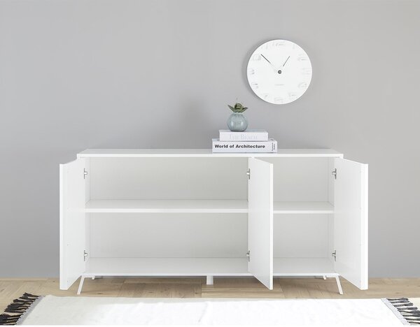 Příborník se 3 dveřmi, délka 156 cm - City