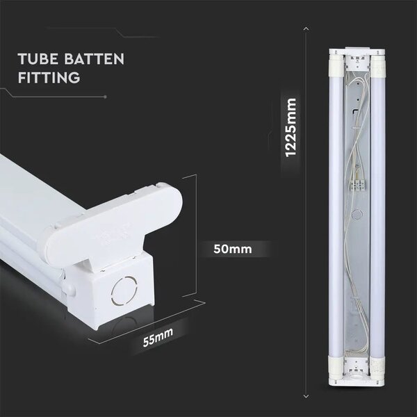 LED Solution Zářivkové těleso pro LED trubice 2x 120cm IP20 6055