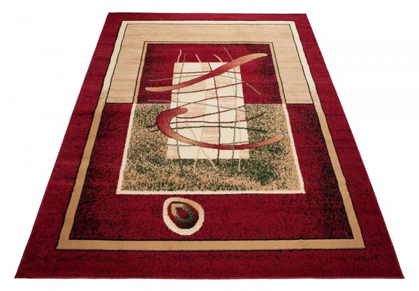 Chemex Moderní koberec Atlas - obrazce 1 - červený Rozměr koberce: 80x150 cm